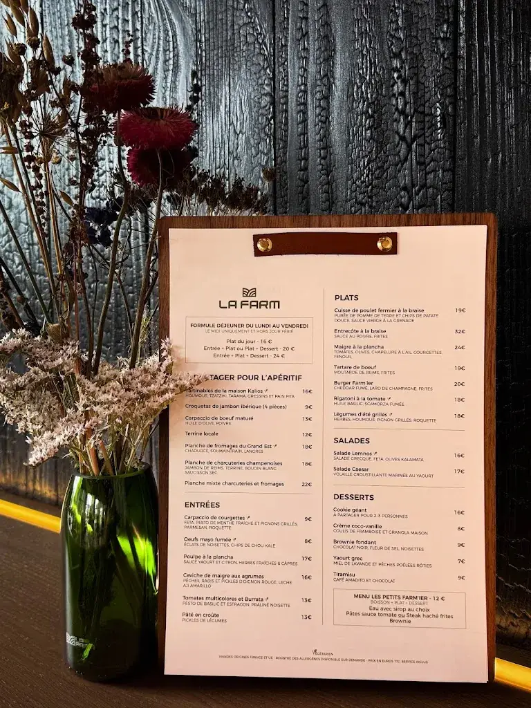Menu_Restaurant La Farm_Livre_image_3
