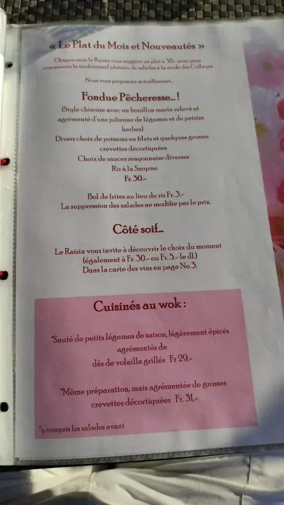 Menu_Café-Restaurant Le Raisin_Cullayes_image_2