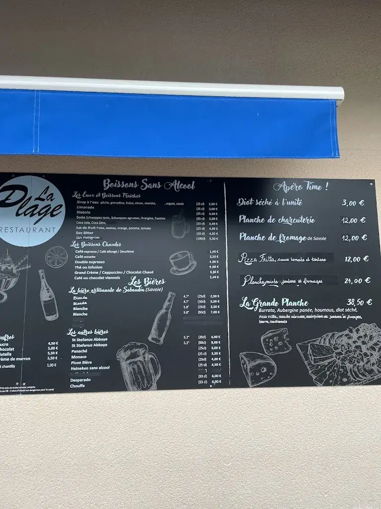 Menu_Bar Restaurant de la Plage_Chindrieux_immagine_1