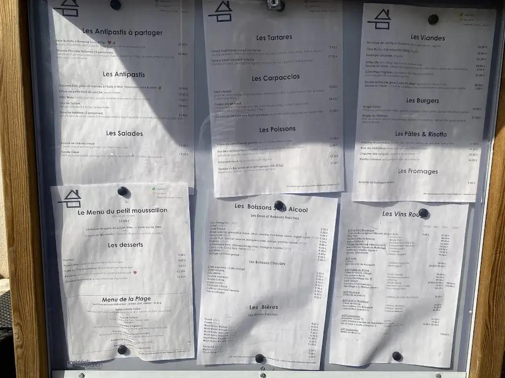 Menu_Bar Restaurant de la Plage_Chindrieux_immagine_4