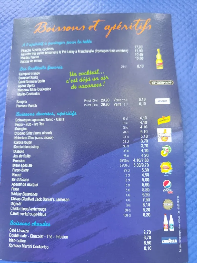 Menu_Restaurant Le Pavillon Bleu_Villey-Saint-Étienne_image_2