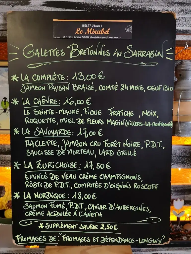 Menu_Restaurant Le Mirabel_Villers-la-Montagne_image_2