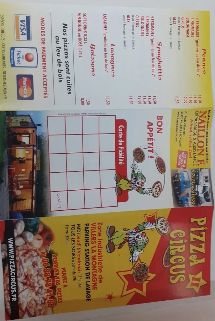 Menu_Pizza Circus 2_Villers-la-Montagne_image_4