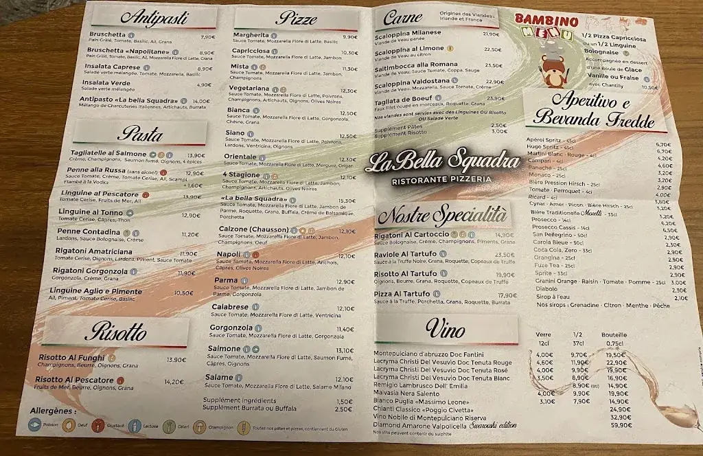 Menu_Ristorante Pizzeria 