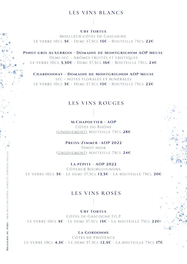 Menu_Brasserie du Port_Nonsard-Lamarche_immagine_1