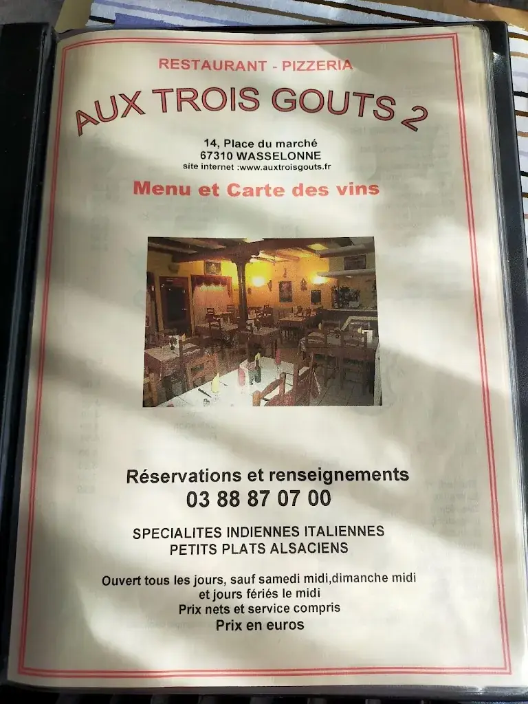 Menu_Restaurant - Pizzeria Aux Trois Goûts - Wasselonne_Wasselonne_image_4