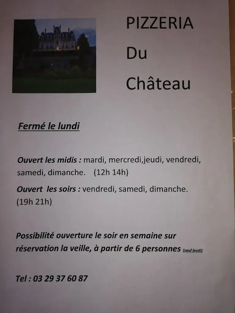 Menu_Restaurant Pizzeria du Château_Xertigny_image_1