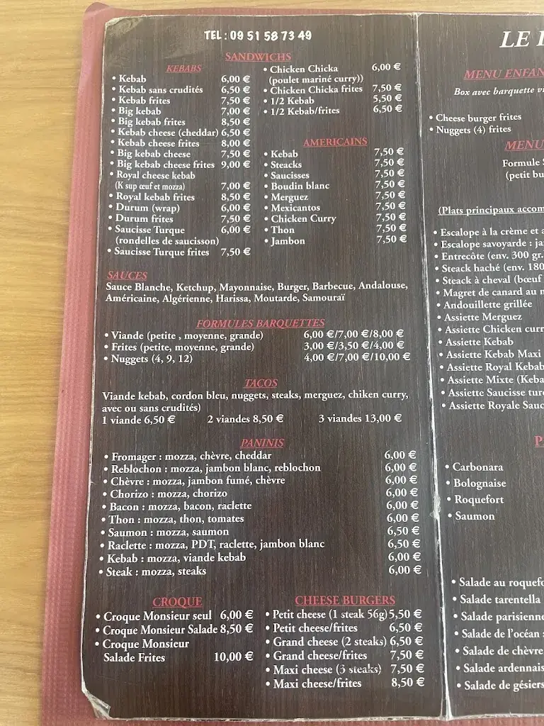 Menu_Sarl Le Paradis_Vouziers_image_1