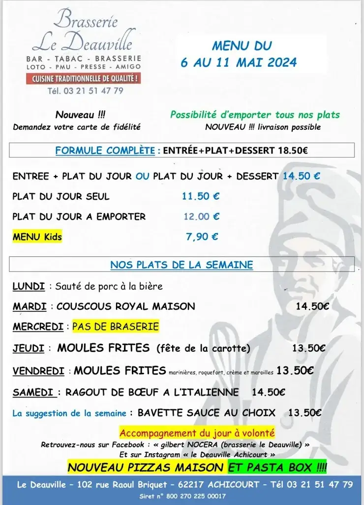 Menu_LE DEAUVILLE - BRASSERIE_Achicourt_image_4
