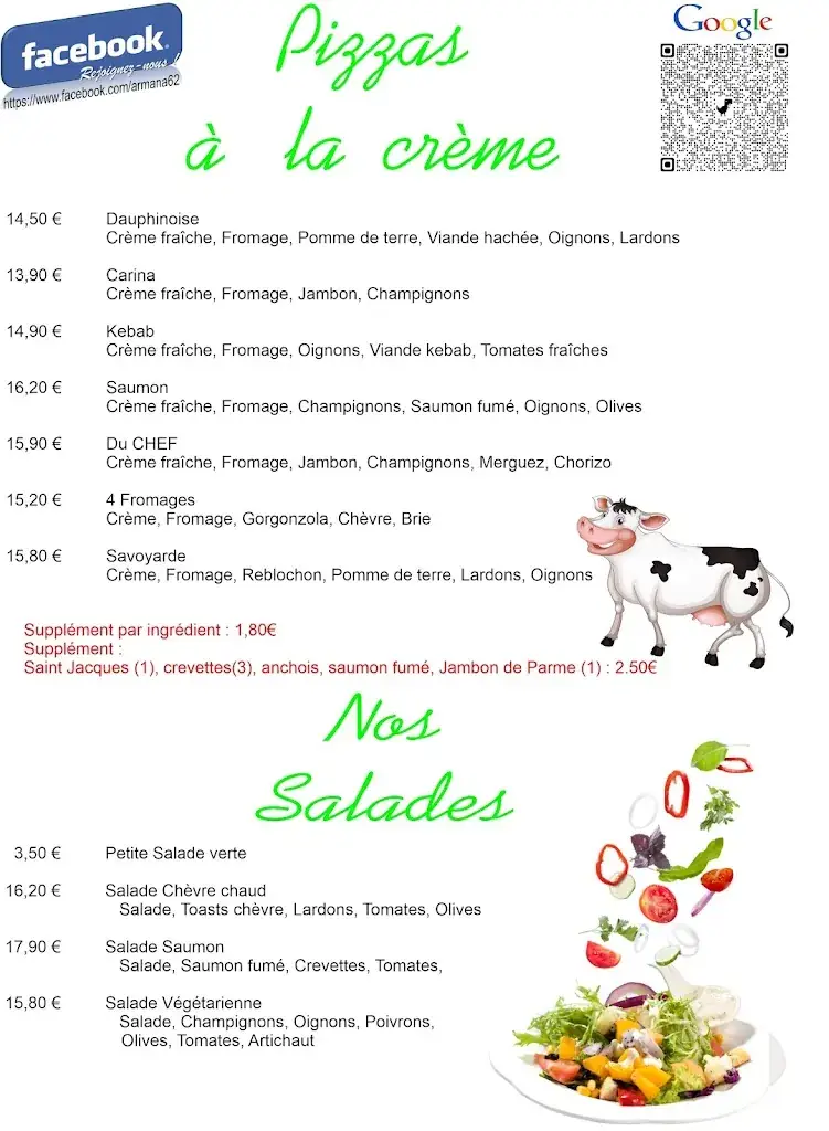 Menu_Pizzeria L' Armana_Achicourt_image_3
