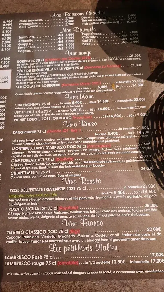 Menu_Le Palerme_Arras_immagine_1