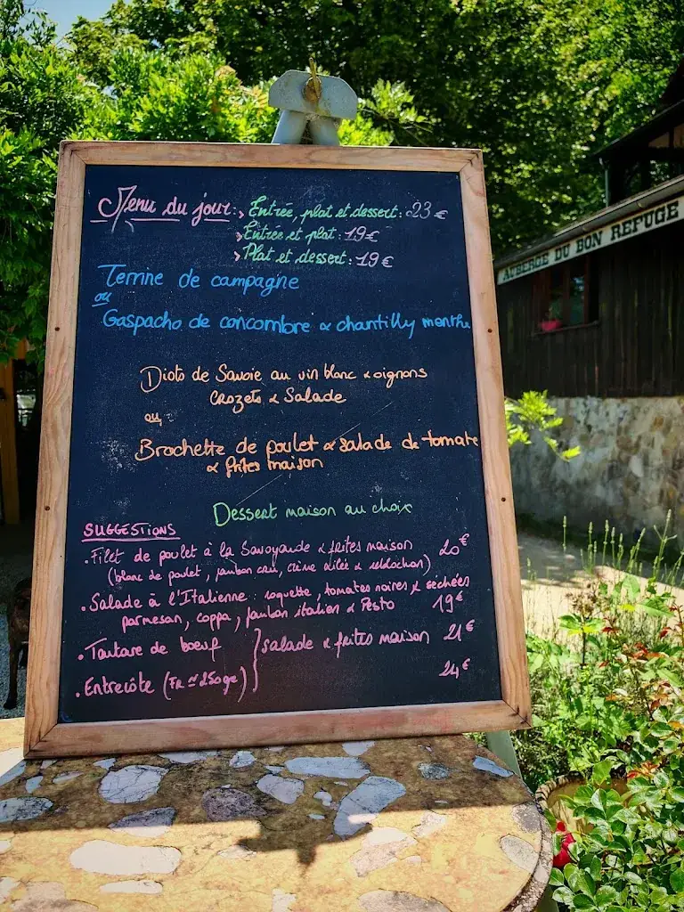 Menu_Au Bon Refuge_Lovagny_image_1
