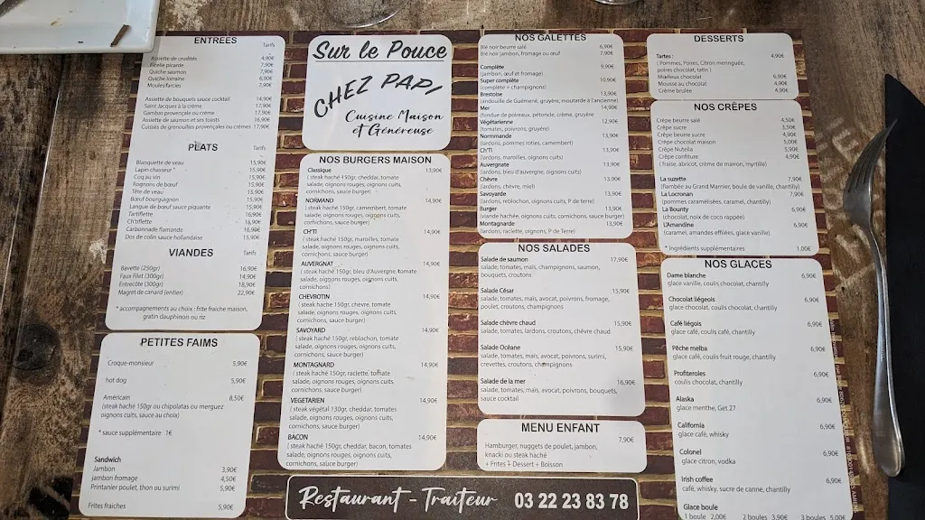 Menu_Sur le Pouce_Abbeville_image_1