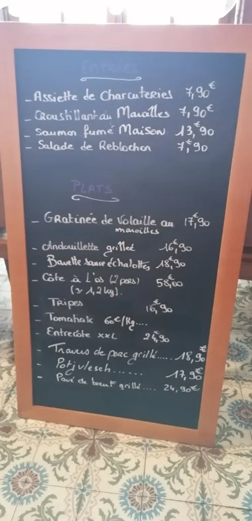 Menu_Auberge de la Grange_Aix-Noulette_immagine_1