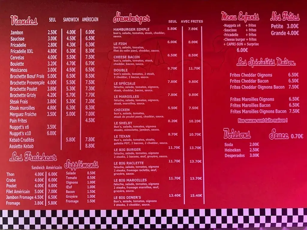 Menu_Diner's Frites_Somain_image_2