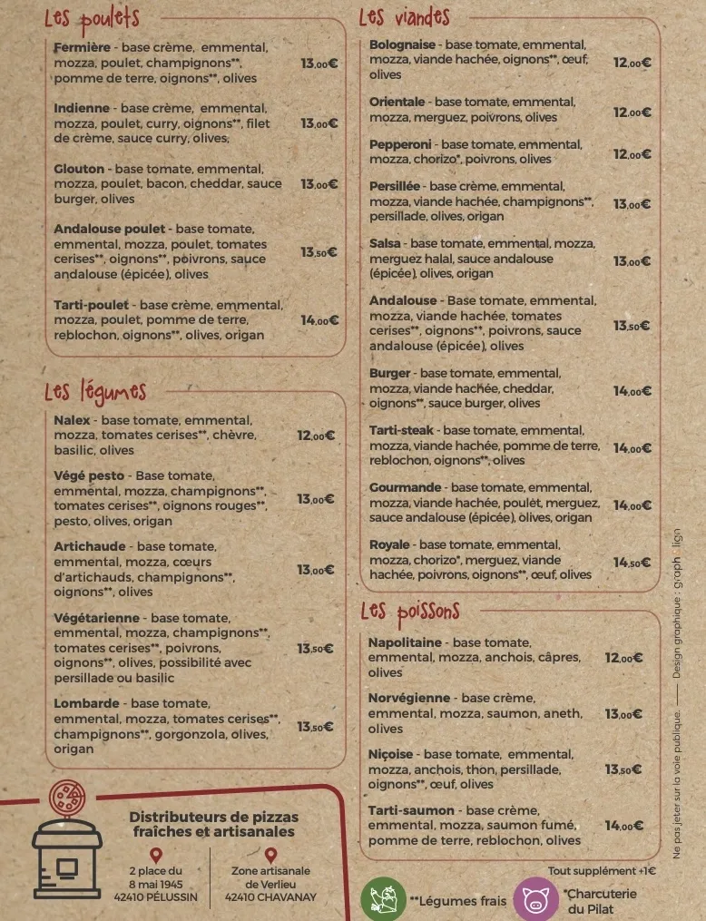 Menü_Pizzaliz Chavanay_Chavanay_Bild_1