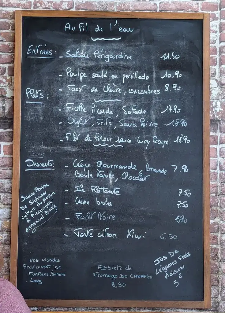 Menu_Restaurant Au Fil de L'eau Long Somme_Long_image_2