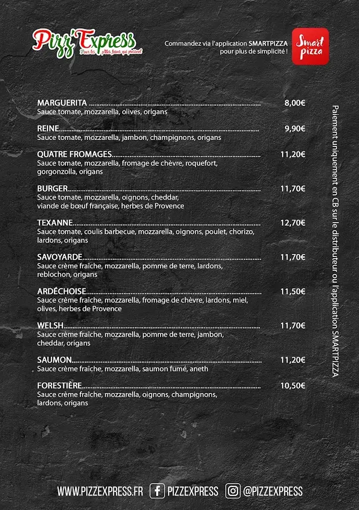 Menu_PIZZ'EXPRESS Allennes-les-Marais_Allennes-les-Marais_image_1
