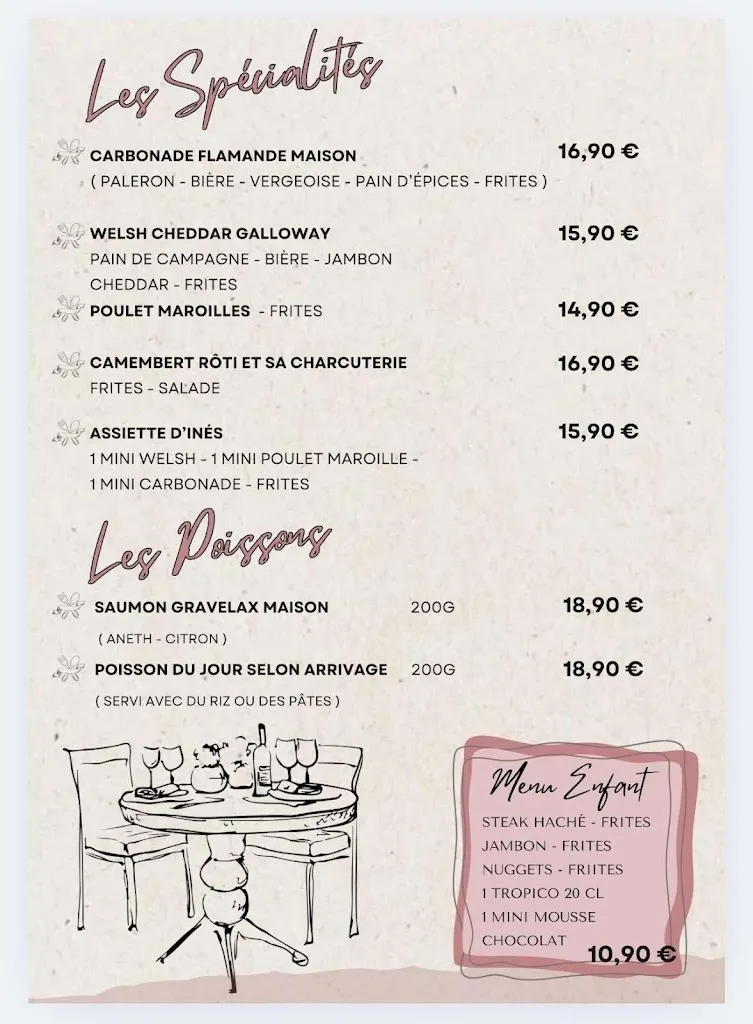 Menu_O délices d'Ines_Carvin_image_1