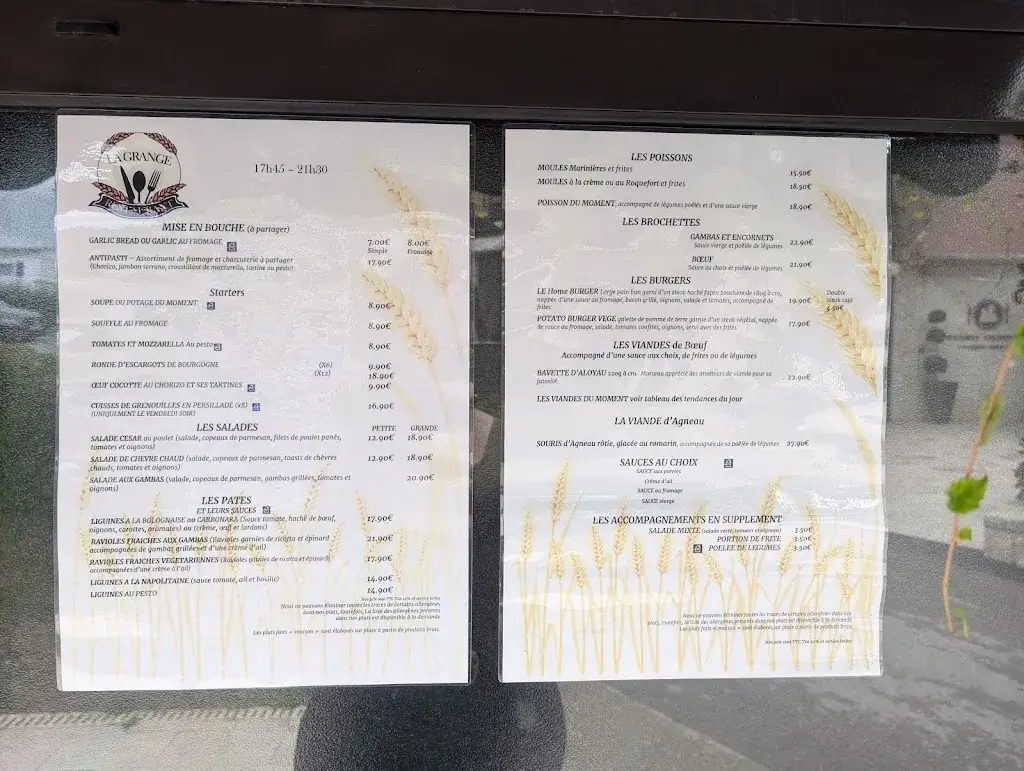 Menü_La Brasserie Willo_Berny-Rivière_Bild_2