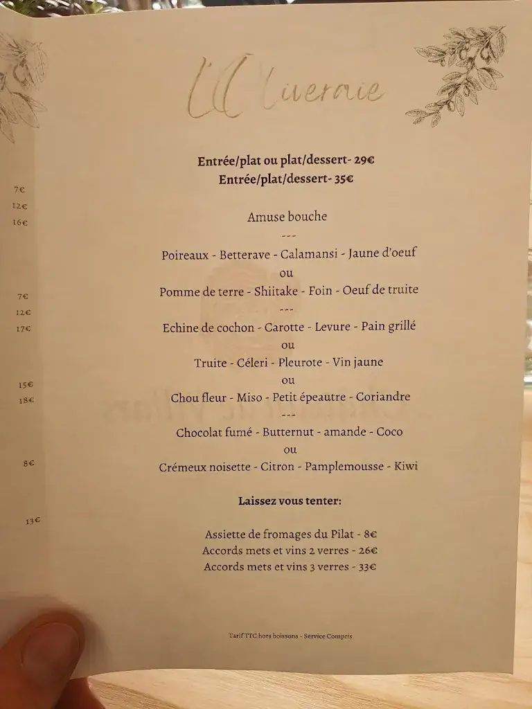 Menü_L'Oliveraie_Chapelle-Villars_Bild_2