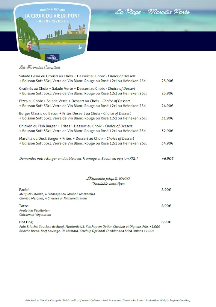 Menu_La Plage - Marvilla Parks_Berny-Rivière_image_4
