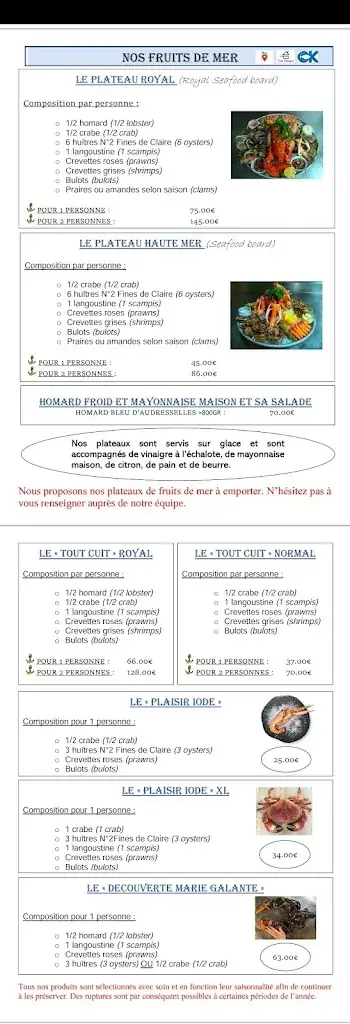 Menu_La Marie Galante_Audresselles_image_4