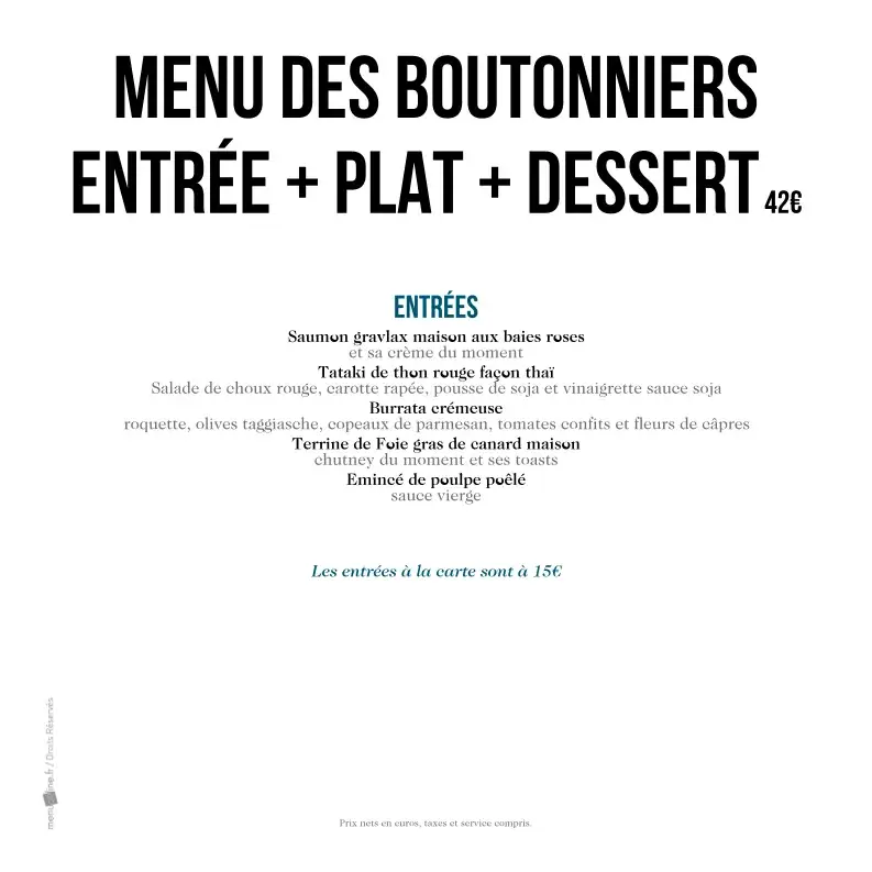 Menu_Restaurant de l'hôtel de La Tabletterie_Méru_image_1