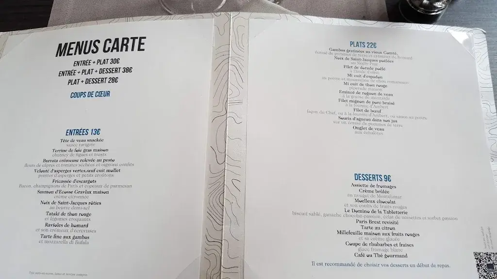 Menu_Restaurant de l'hôtel de La Tabletterie_Méru_image_3