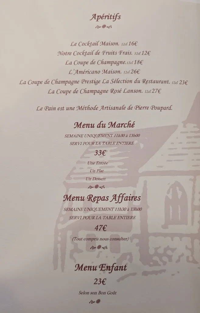 Menü_La Grange de Belle Eglise_Belle-Église_Bild_1