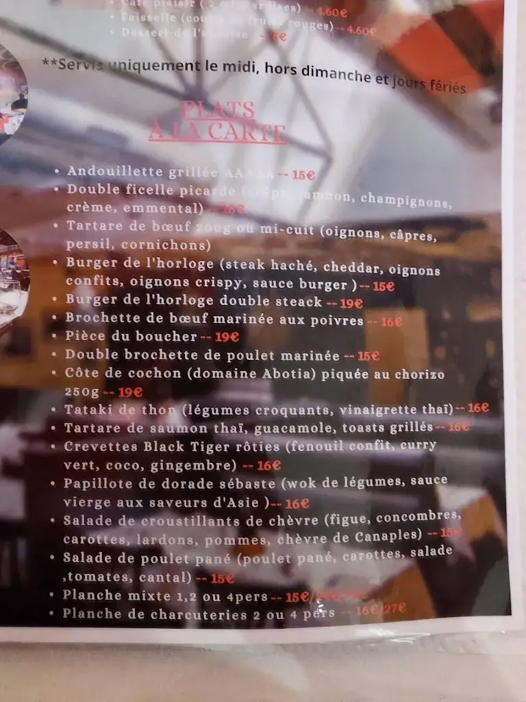 Menu_Brasserie de l'horloge_Amiens_image_4