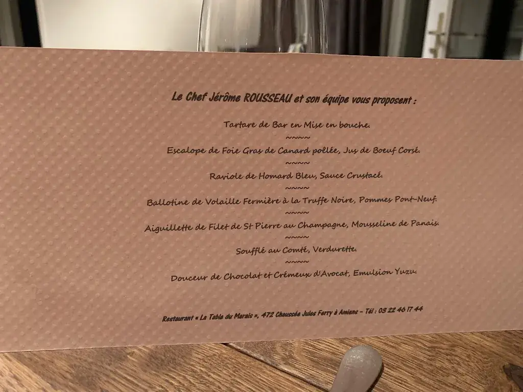 Menu_La Table Du Marais_Amiens_image_2
