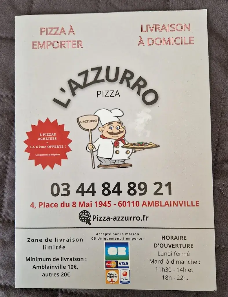 Menu_PIZZA L'AZZURRO_Amblainville_image_2