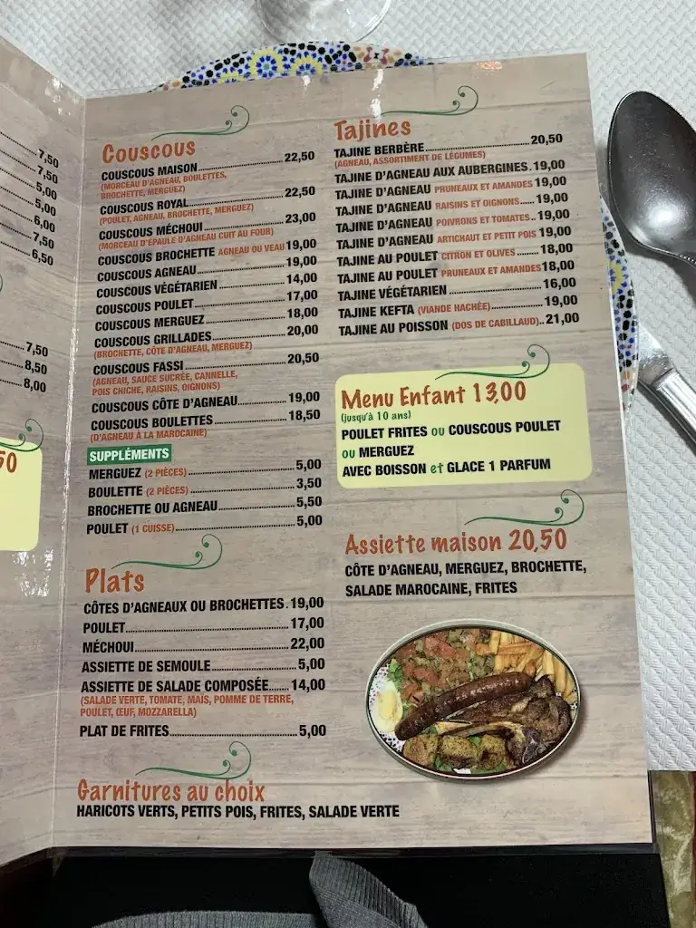 Menu_Le Palais de Marrakech_Méru_image_3