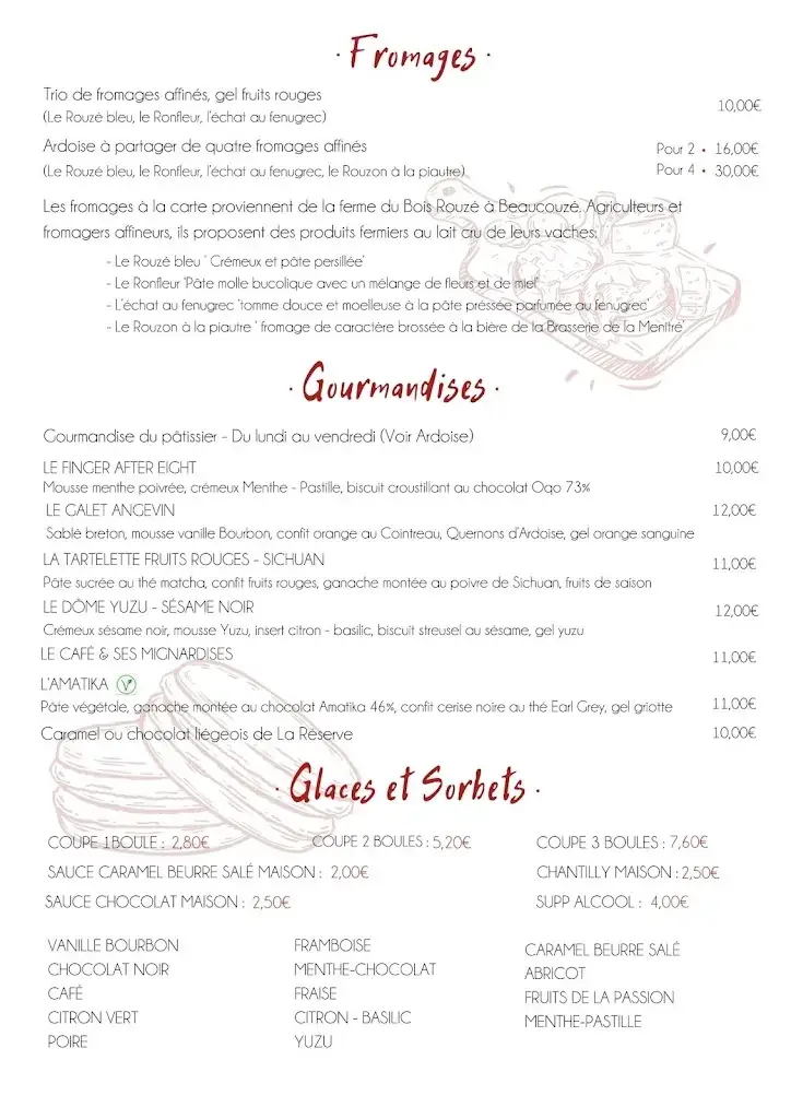 Menu_La Réserve Angers_Angers_image_2