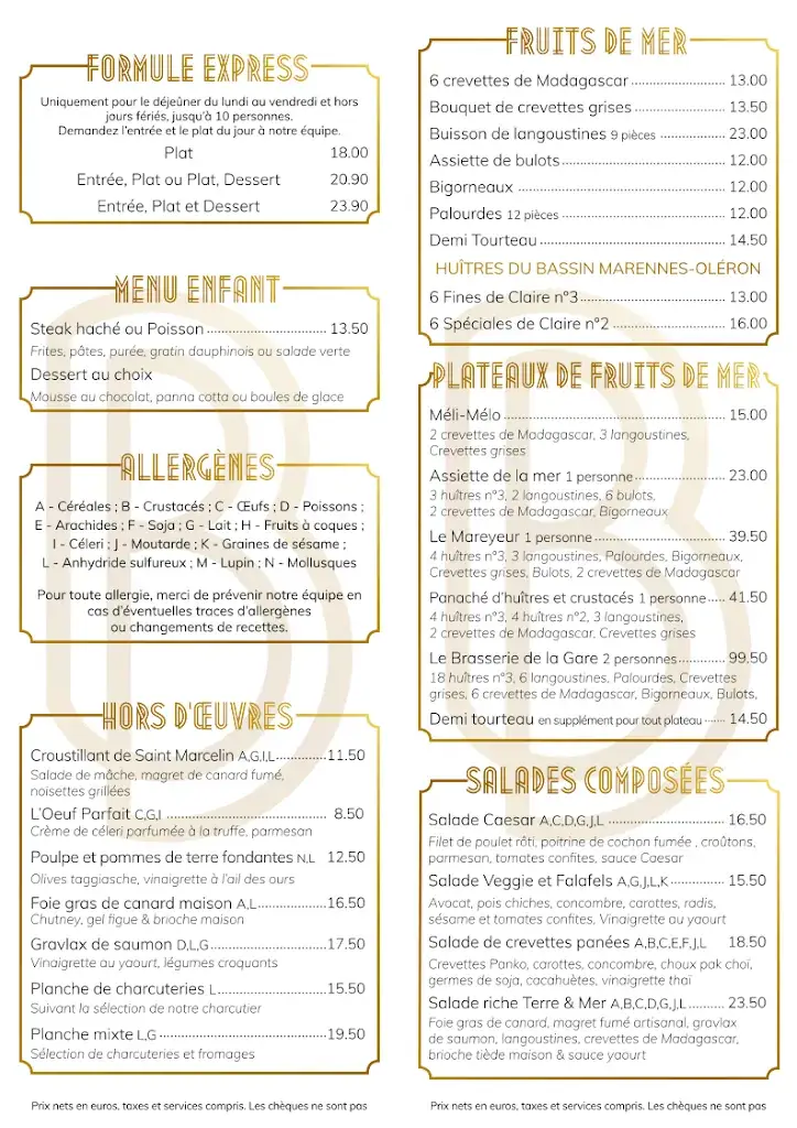 Menu_Brasserie de la Gare_Angers_image_2