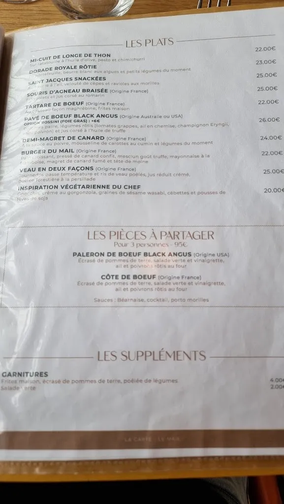 Menu_Le Mail Restaurant - Cuisine Bistronomique - Angers_Angers_image_2