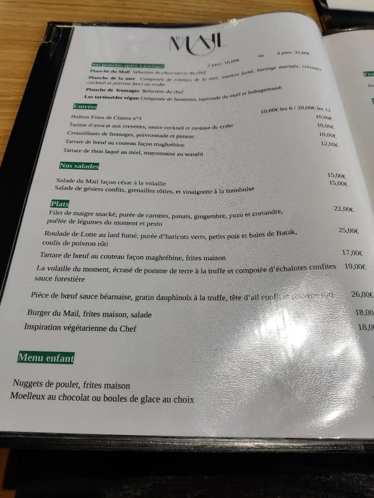 Menu_Le Mail Restaurant - Cuisine Bistronomique - Angers_Angers_image_4