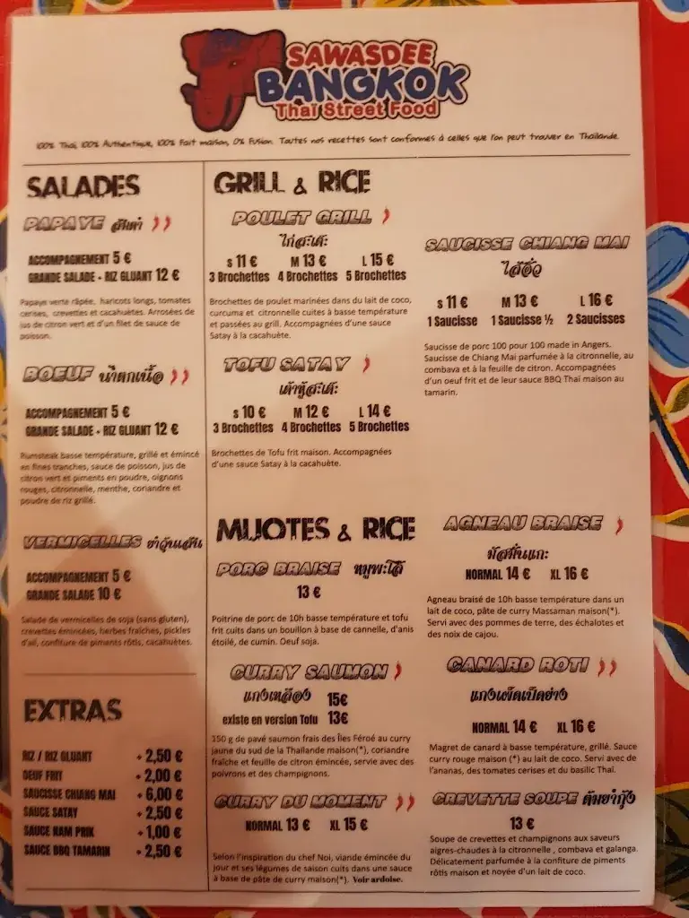 Menu_Sawasdee Bangkok ANGERS_Angers_image_4