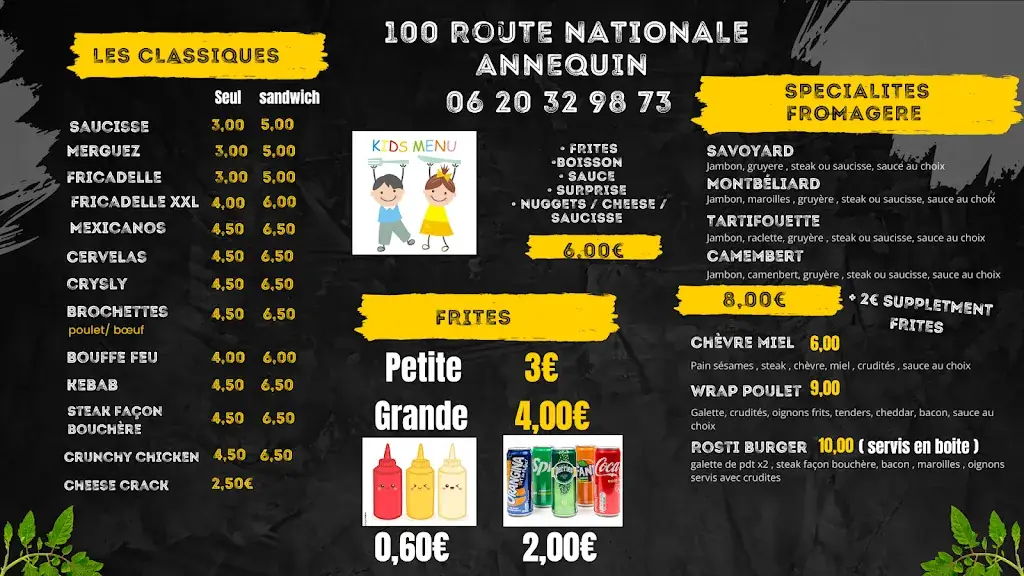 Menu_Friterie la Paillote_Annequin_image_1