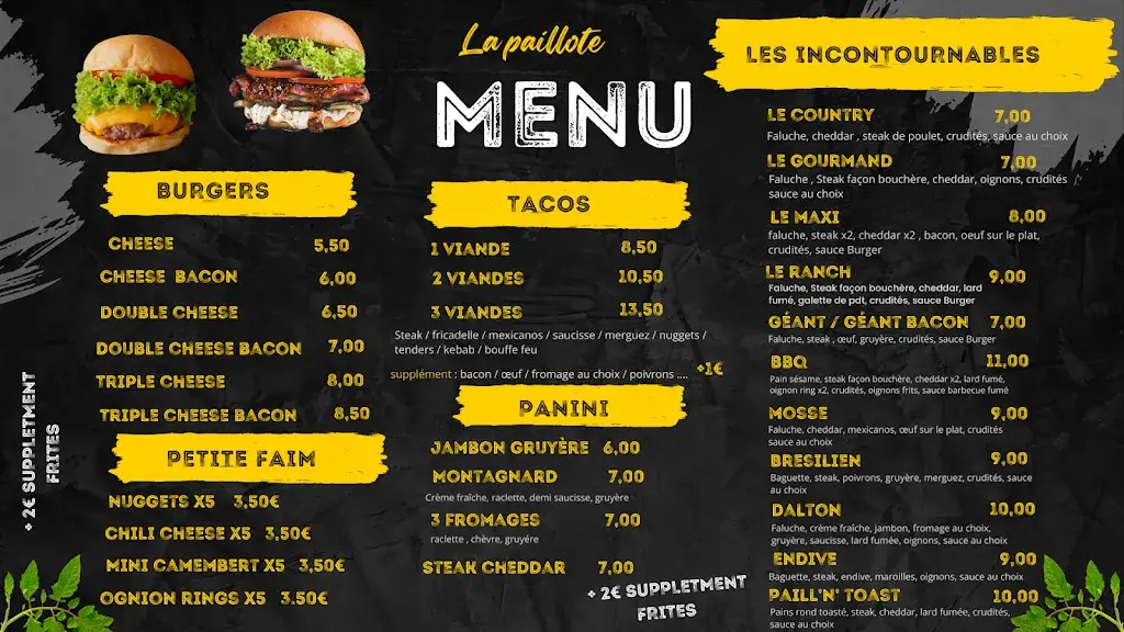 Menu_Friterie la Paillote_Annequin_image_2