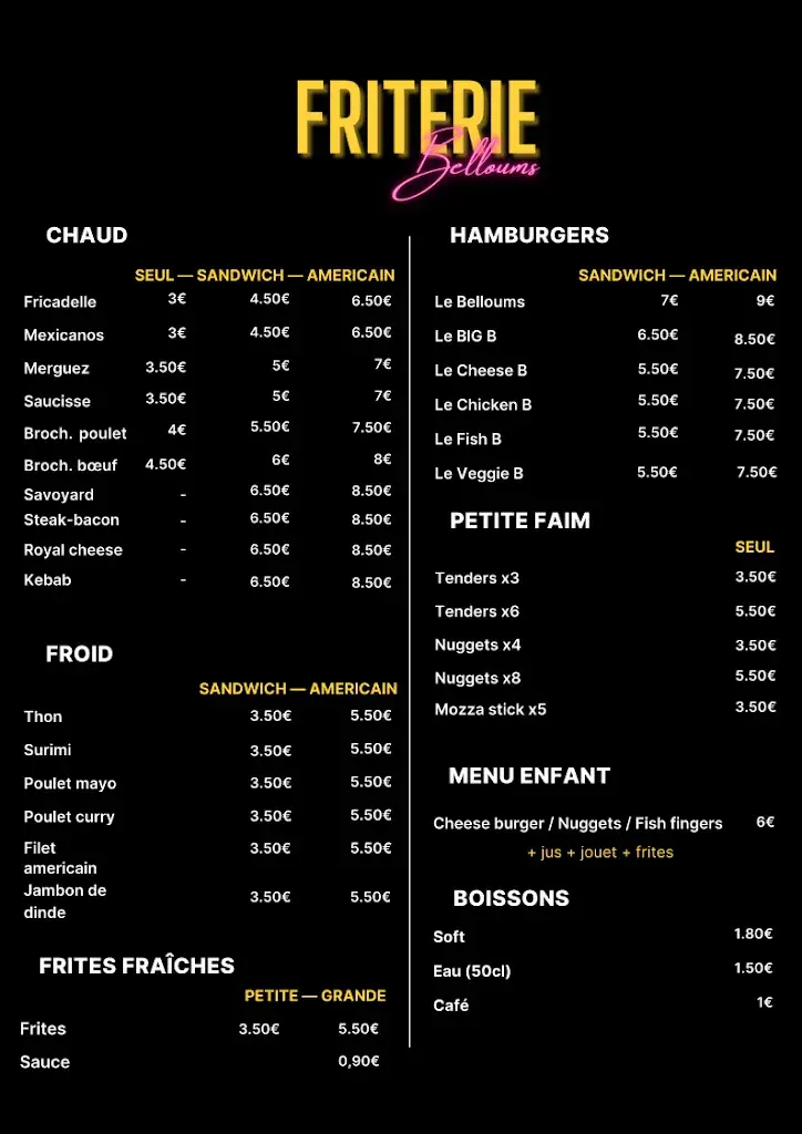 Menu_FRITERIE BELLOUMS_Annay_image_1