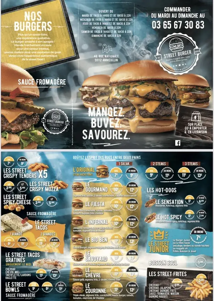 Menu_Street burger_Annœullin_image_1
