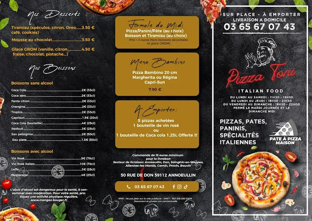 Menu_Pizza Toni_Annœullin_image_1