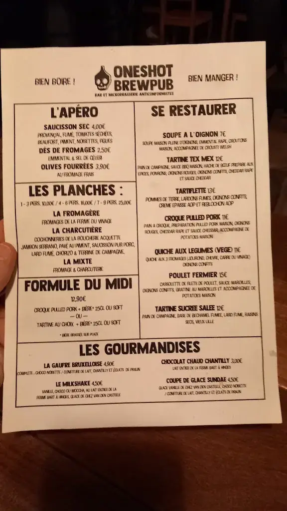 Menu_ONESHOT BREWPUB_Vendin-lès-Béthune_immagine_4