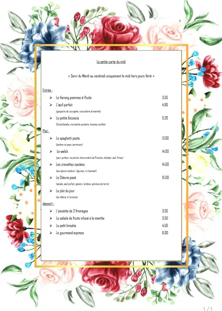 Menu_Le Lounge Restaurant Traiteur Hébergements_Breteuil_image_4