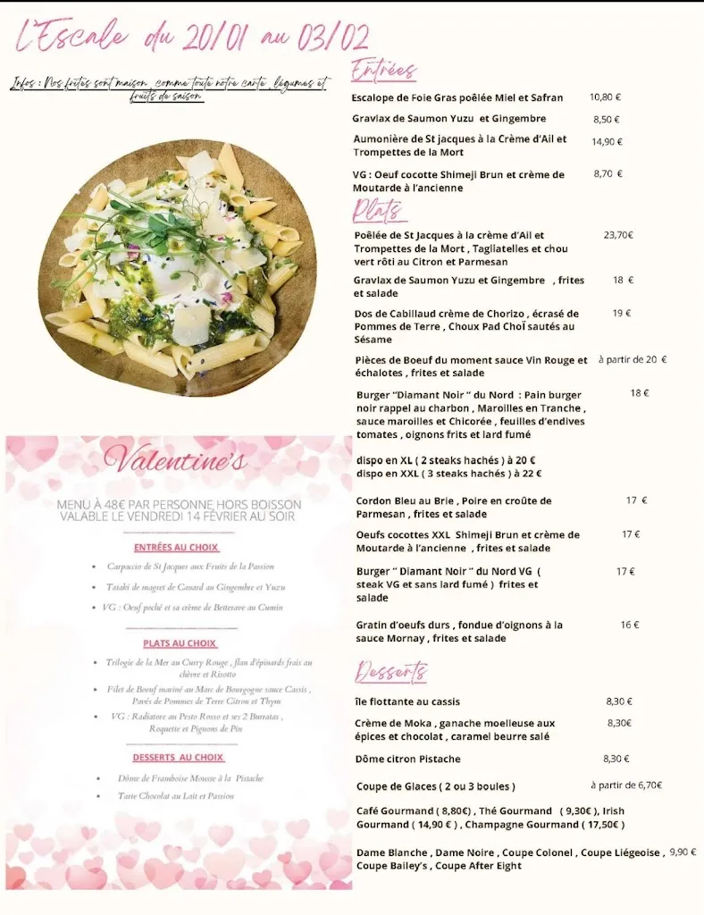 Menü_Restaurant L'Escale_Villeneuve-d'Ascq_Bild_1