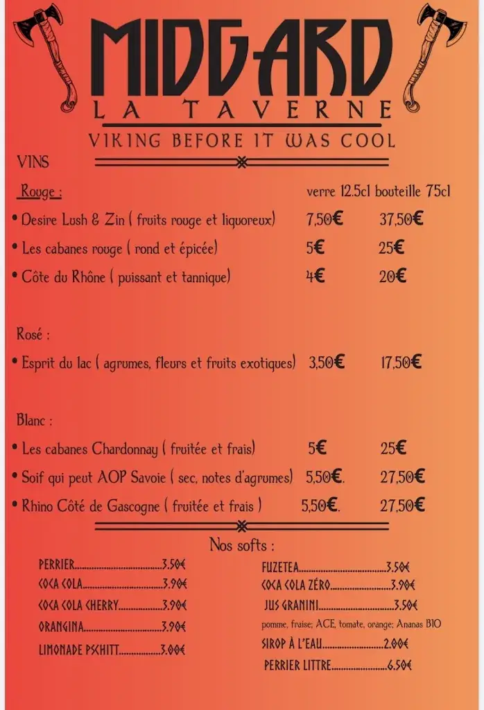 Menu_La taverne de Midgard Albertville_Albertville_image_1