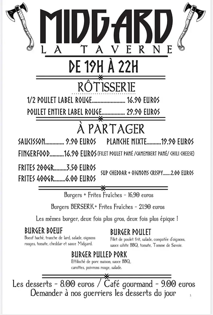 Menu_La taverne de Midgard Albertville_Albertville_image_3