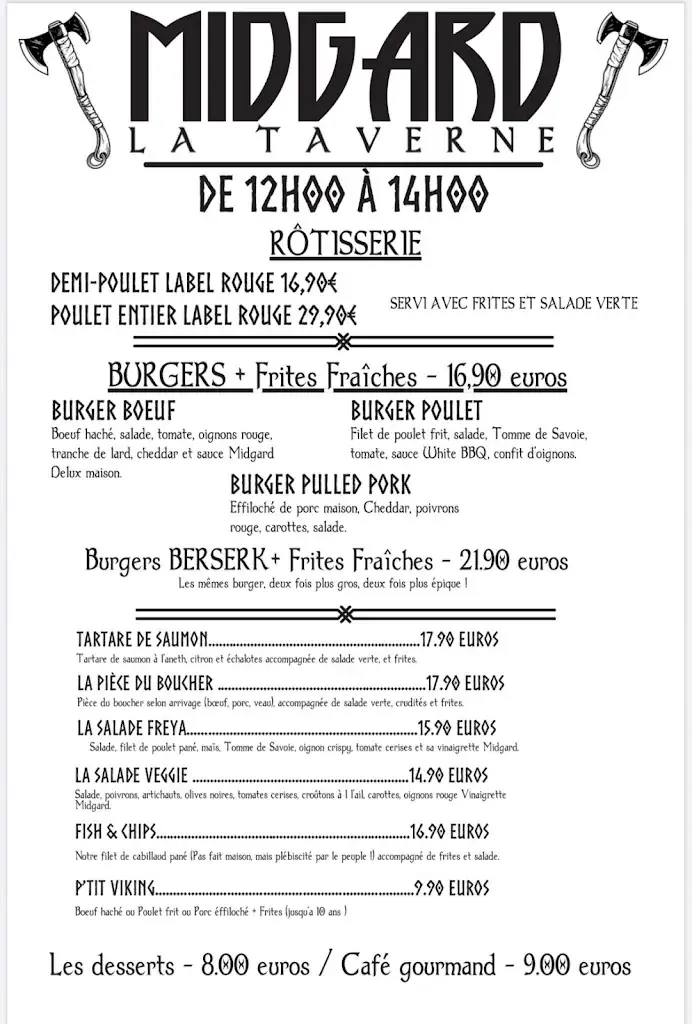 Menu_La taverne de Midgard Albertville_Albertville_image_4